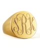 Lana Monogrammed Round Signet Ring