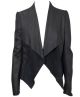 Leather Drape Front Jacket