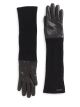 Leather Wool Long Gloves