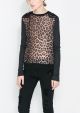 Leopard Lace Detail Top