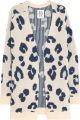 Leopard-Intarsia Cashmere Cardigan