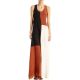 Long Color Block Trapeze Tank Dress