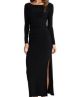 Long Sleeve Shirred Waist Maxi Gown