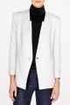 Long Slim Collarless Blazer