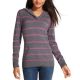 Long-Sleeve Hooded Striped Sweater