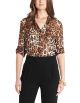 Lorelei Leopard Printed Chiffon Blouse in Vintage Leopard Bark