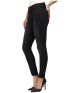 Luna Midrise w/ Side Grommets Jeans in Varnished (Black)