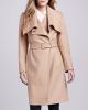 Madigan Belted Drape-Front Coat