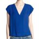 Marcher Silk Pintuck-Pleated Blouse in Deep Indigo