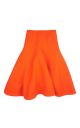 Marie Doubleface Wool Circle Skirt In Orange