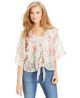 Martina Floral-Print Tie-Front Top