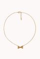Mesh Metal Bow Necklace