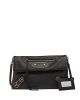 Metallic Edge Classic Envelope Clutch Bag, Black