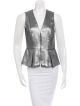 Metallic Peplum Top