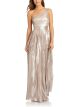 Metallic Pleated One Shoulder Dress (Altered)