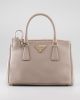 Mini Saffiano Lux Tote Bag, Gray