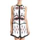 Mirrored Ink Blot Print Sleeveless Dress