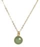 MONICA AQUA CHALCEDONY GOLD NECKLACE