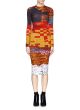 Mosaic pixel sequin print dress