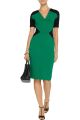 Nabis paneled wool and silk-blend crepe dress