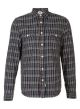 Navy Long Sleeve Check Shirt