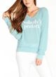 Nobody's Perfect V-Neck Baggy Beach Jumper in Pink