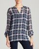 Nura Plaid Georgette Top