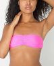 Nylon Tricot Ruched Front Bikini Tube Top