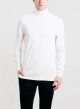 Off White Jersey Turtle Neck Sweater
