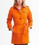 Orange belted trench