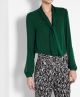 Peacock Green Hania Tie Neck Blouse Malene Birger