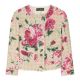 Peony-print woven cotton-blend jacket