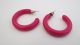 Pink Hoop Earrings