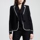 Piped peak lapel blazer																						Piped Peak-Lapel Tuxedo Jacket