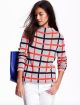 Plaid Mock Neck Sweater