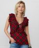 Plaid Ruffled Top