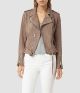 PLAIT BALFERN LEATHER BIKER JACKET