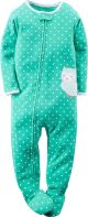 Polka Dot Cotton Footed Sleeper Pajamas