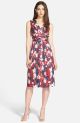 Print Stretch Silk Surplice Dress