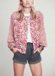 Printed Balloon Sleeve Soft Jacket