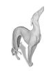 ResinStone 1400-24G Greyhound Standing Lead Gray