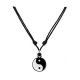 BlueRica - Yin Yang Pendant on Adjustable Black Rope Cord Necklace