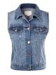 Design by Olivia - Sleeveless Button Down Jean Denim Jacket Vest