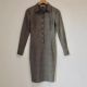 Diane von Furstenberg - Gray Plaid Shirt Dress, Wool Blend