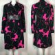 Dolce & Gabbana - Vintage Noir Rose Poodle Print Velvet Coat XS