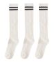 Feoya - 3-Pair Striped Knee-High Socks