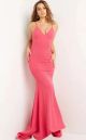 Jovani - Glamorous V-Neckline with Spaghetti Straps Dress