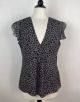 Kenneth Cole - V-Neck Flutter Silk Blouse