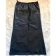 Margaret Godfrey - Women's Leather Elastic Waist Midi A-Line Black Skirt