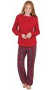 PajamaGram - Petite Womens Pajamas Plaid, Red